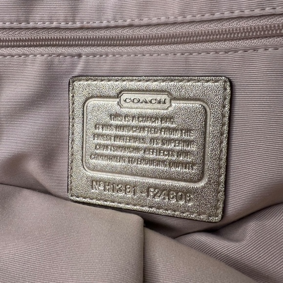 COACH Peyton in Signature Monogram Canvas & Leather Cora Domed Satchel Handbag - Picture 12 of 15